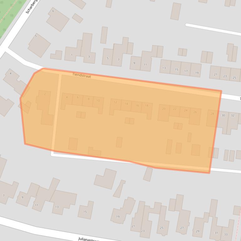 Kaart van postcodegebied 6181GJ.