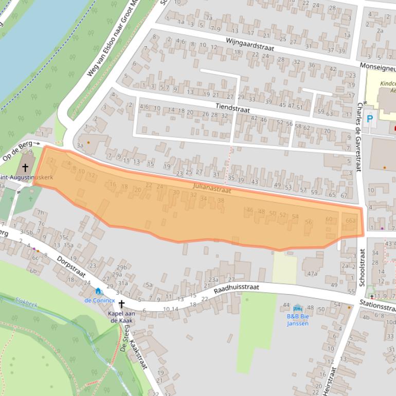 Kaart van postcodegebied 6181GR.