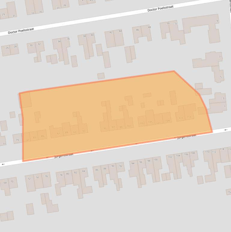 Kaart van postcodegebied 6181HE.