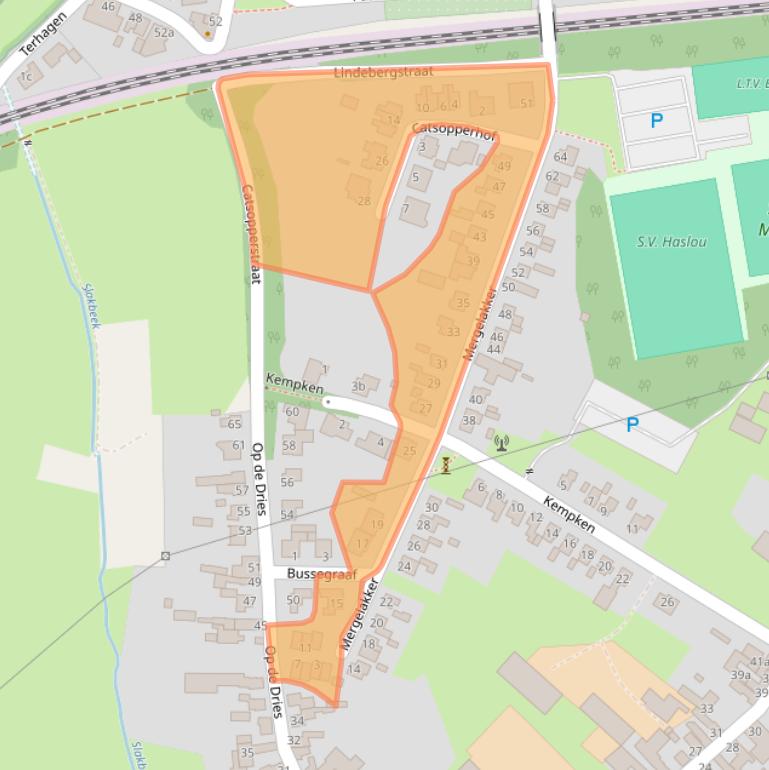 Kaart van postcodegebied 6181JE.