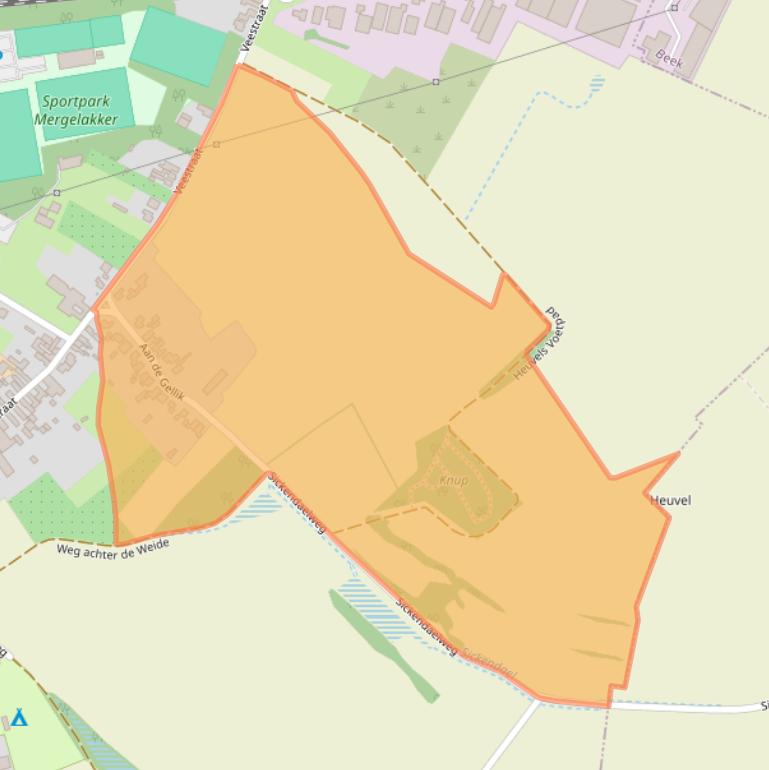 Kaart van postcodegebied 6181JV.