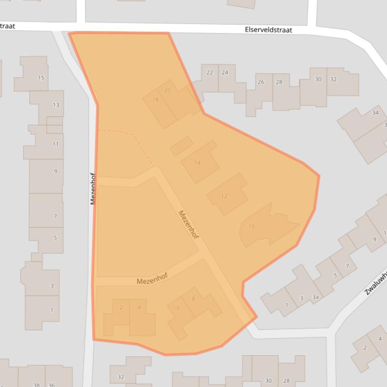 Kaart van postcodegebied 6181KE.