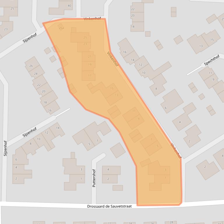 Kaart van postcodegebied 6181KM.