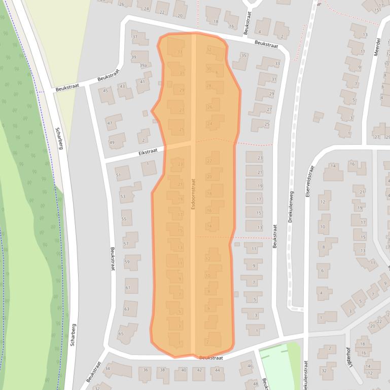 Kaart van postcodegebied 6181KW.