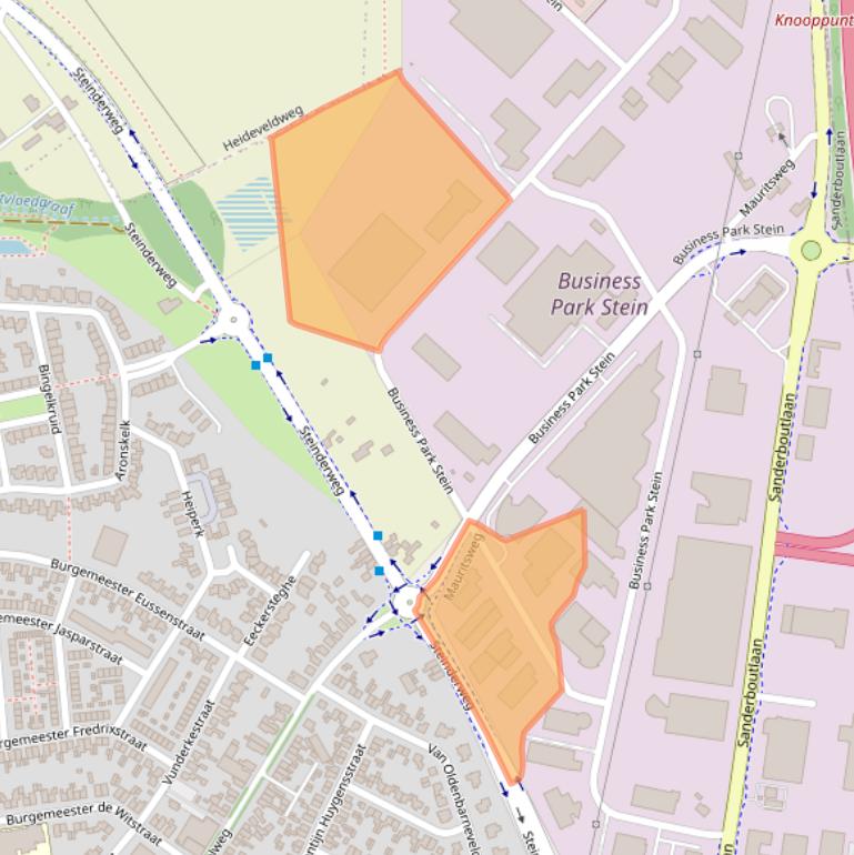 Kaart van postcodegebied 6181MB.