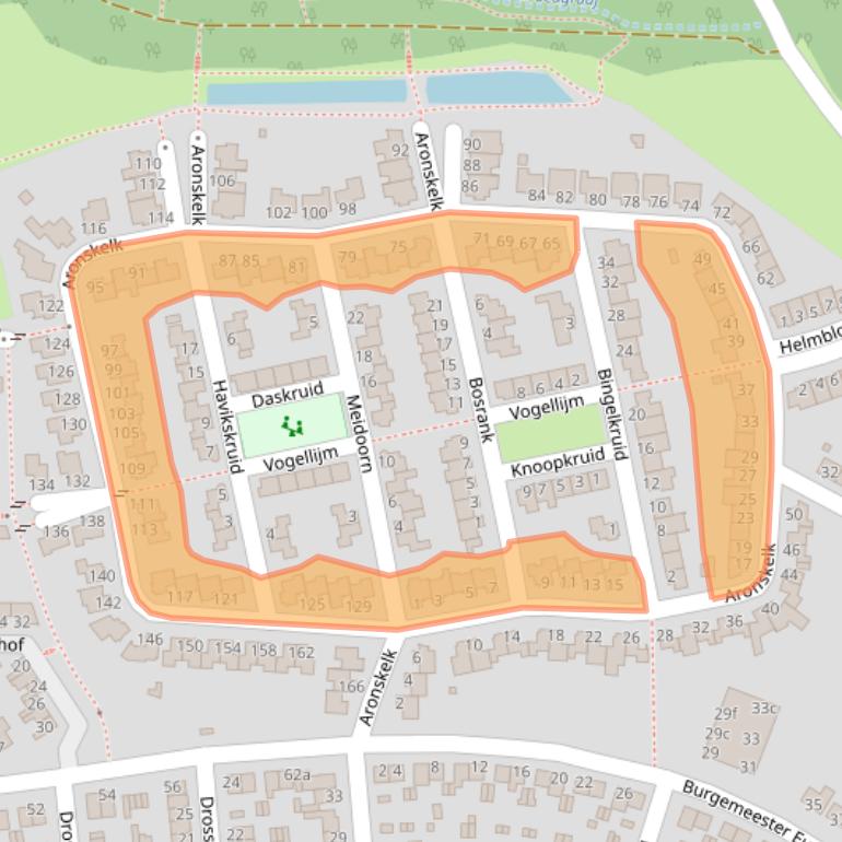 Kaart van postcodegebied 6181MJ.
