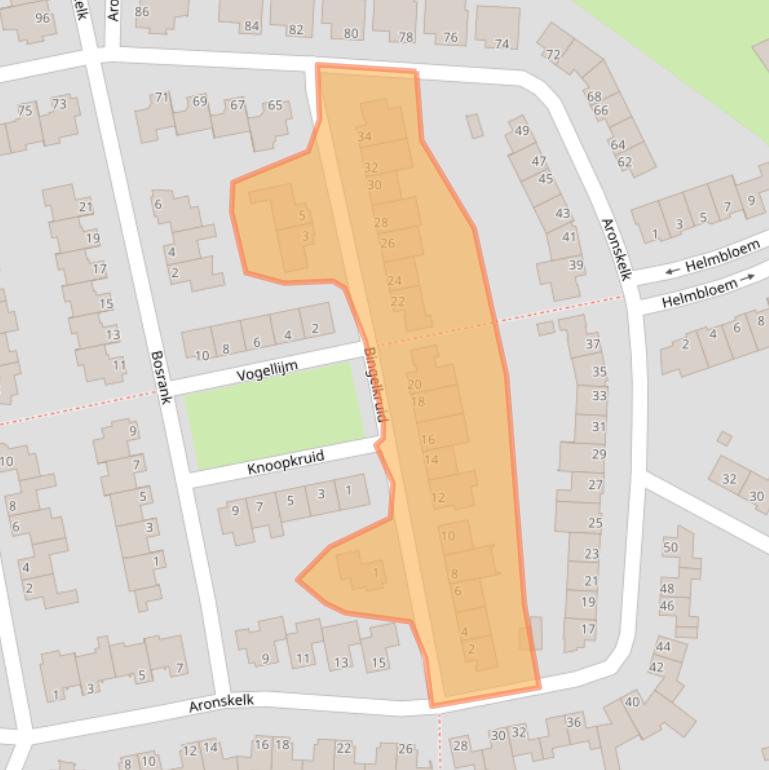 Kaart van postcodegebied 6181ML.