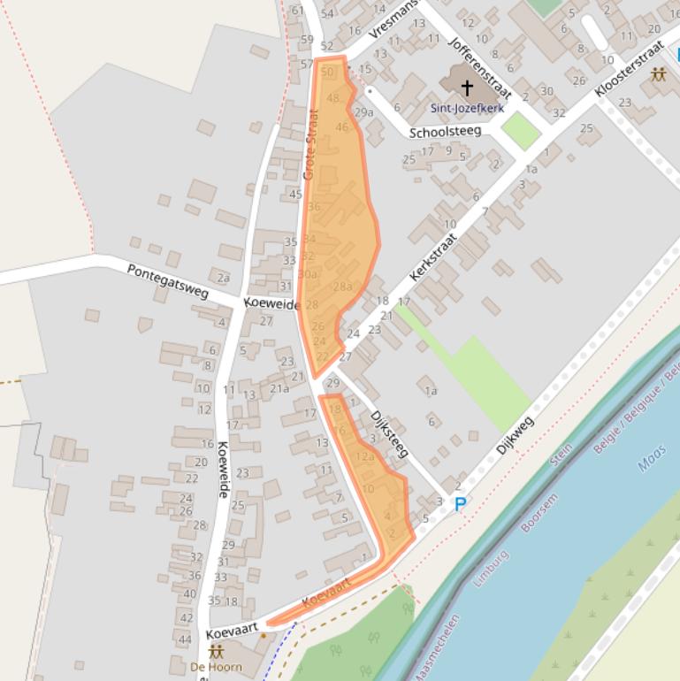 Kaart van postcodegebied 6181NV.