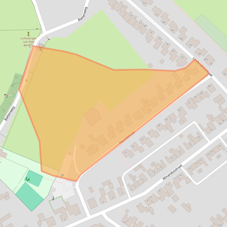 Kaart van postcodegebied 6181PE.