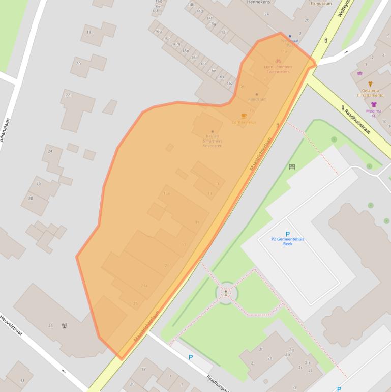 Kaart van postcodegebied 6191AA.