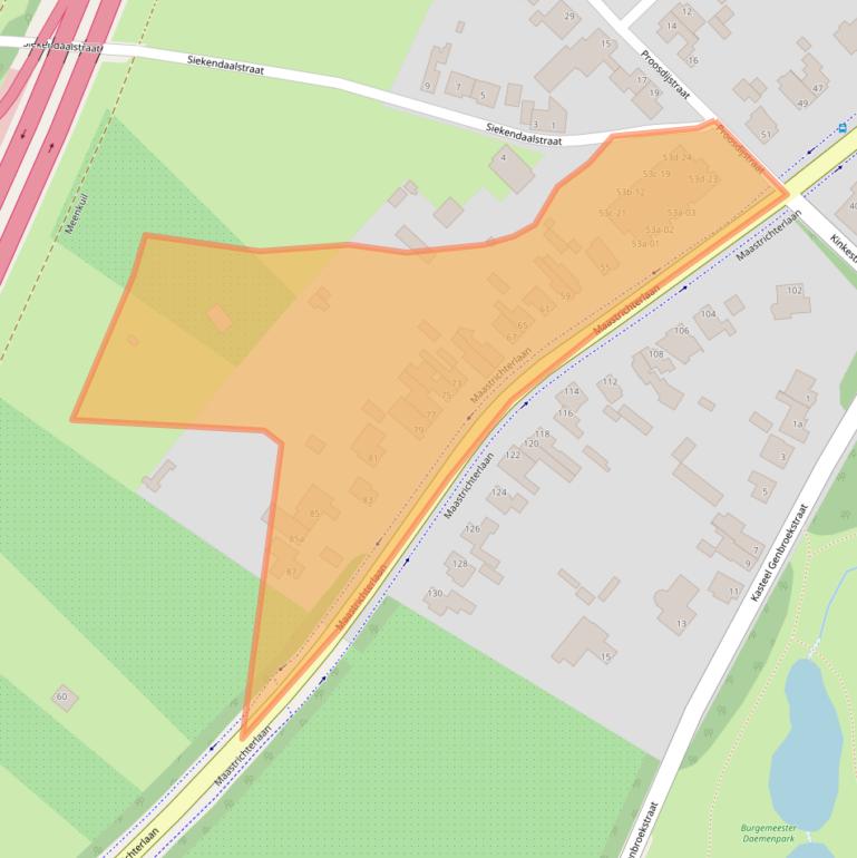 Kaart van postcodegebied 6191AC.