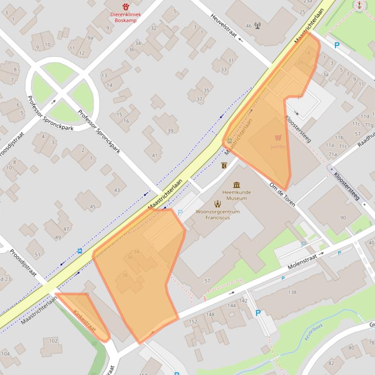 Kaart van postcodegebied 6191AD.