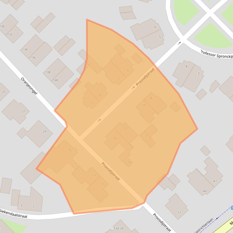 Kaart van postcodegebied 6191AH.