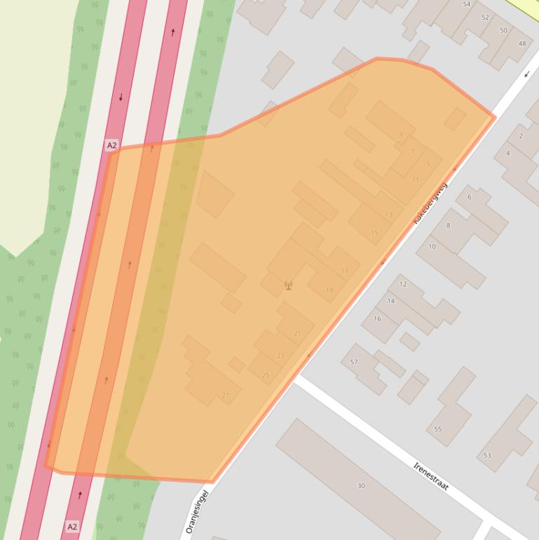 Kaart van postcodegebied 6191AX.