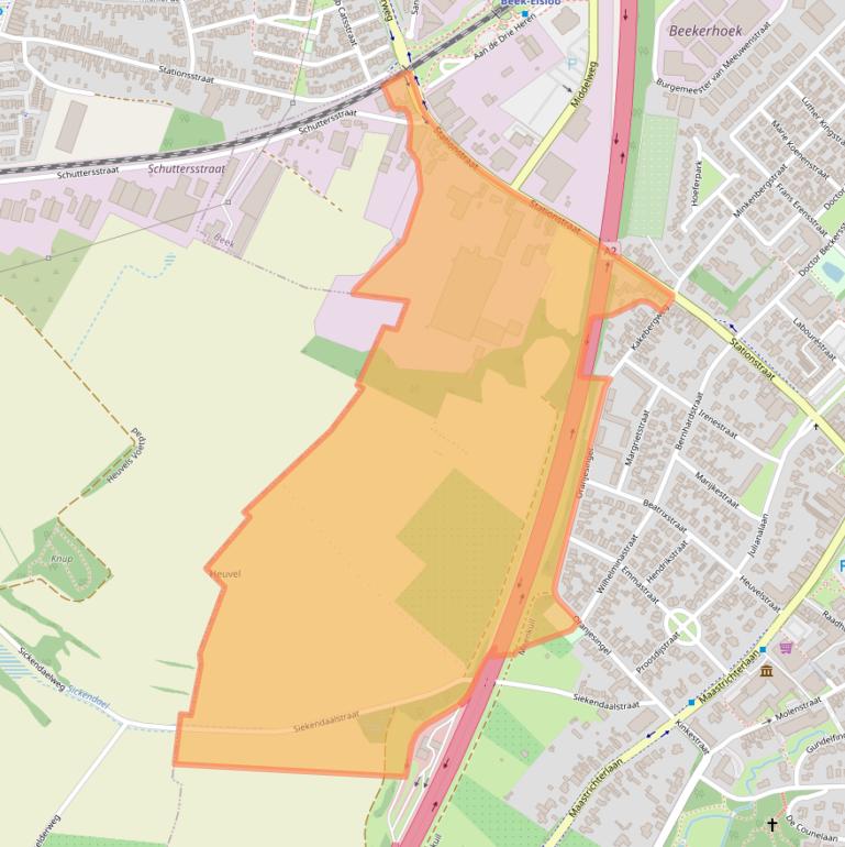 Kaart van postcodegebied 6191BG.