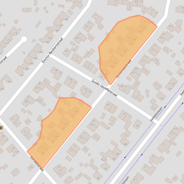 Kaart van postcodegebied 6191CL.