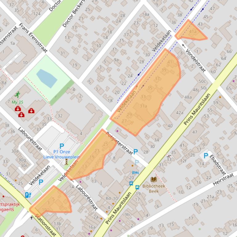 Kaart van postcodegebied 6191CS.