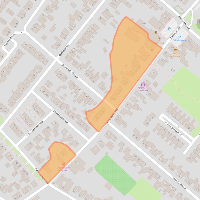 Kaart van postcodegebied 6191EV.