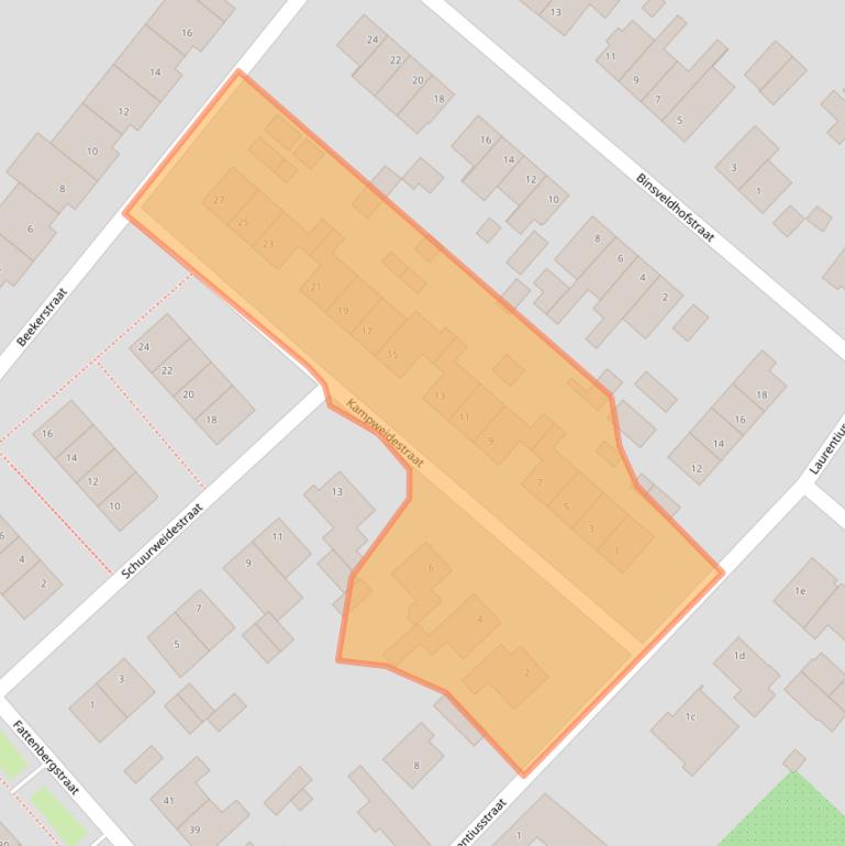 Kaart van postcodegebied 6191EW.