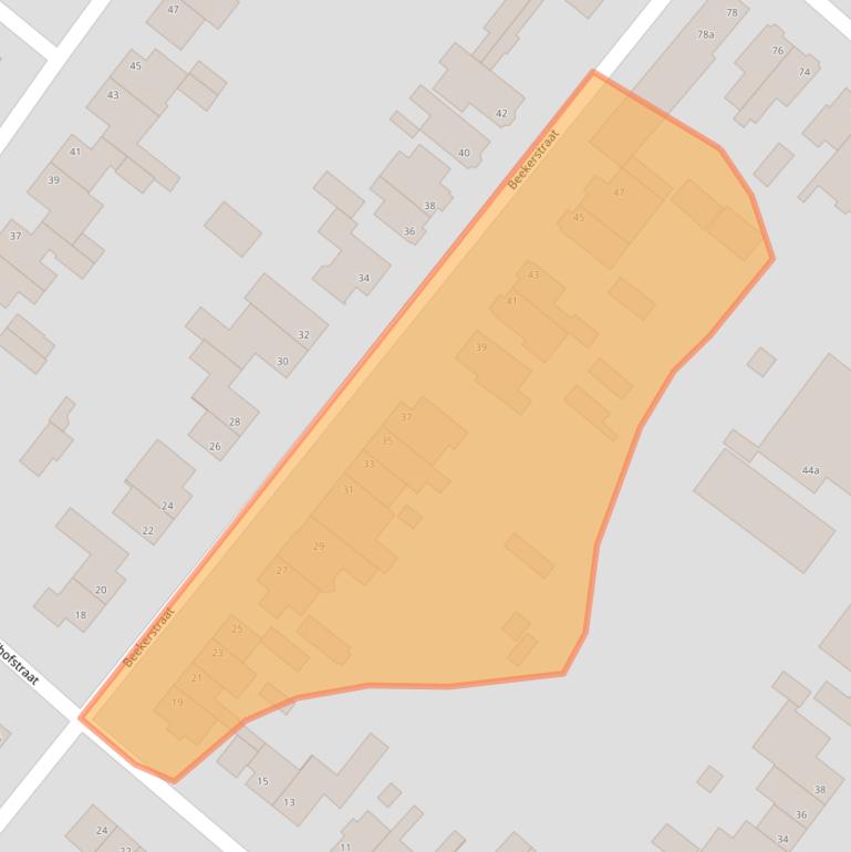 Kaart van postcodegebied 6191GB.