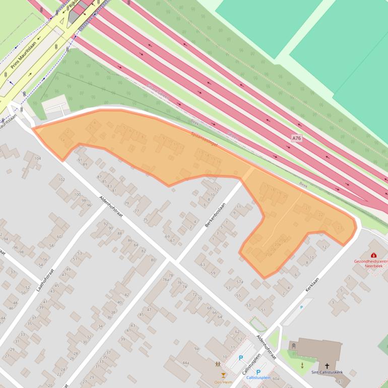 Kaart van postcodegebied 6191GK.