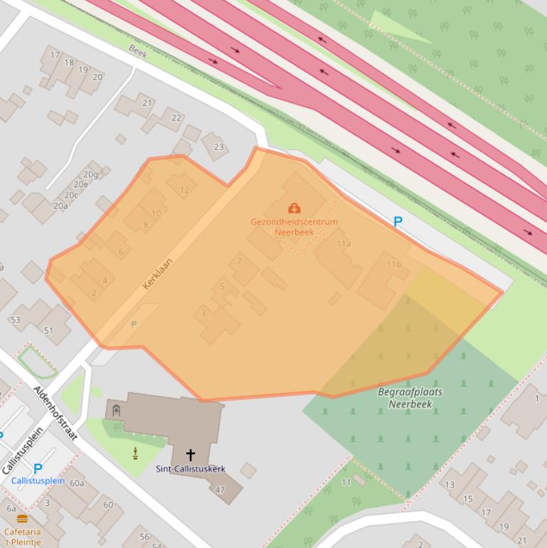 Kaart van postcodegebied 6191GM.