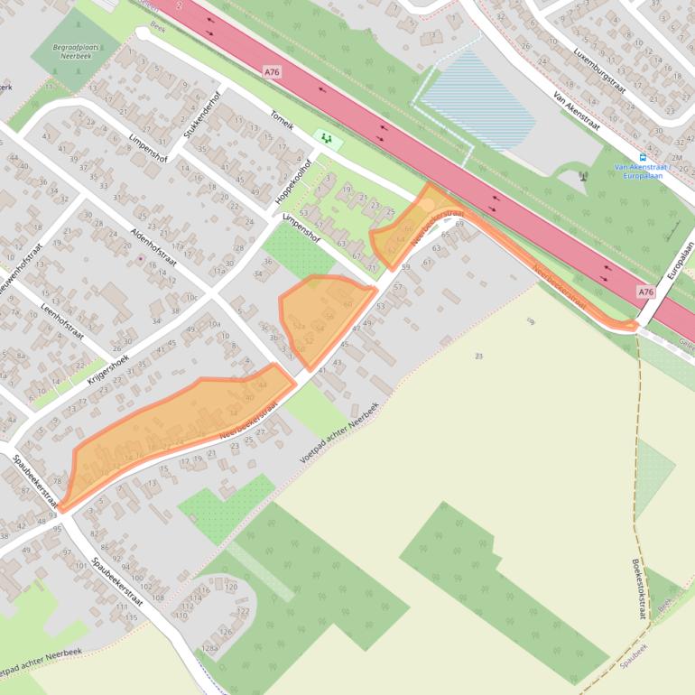 Kaart van postcodegebied 6191HG.