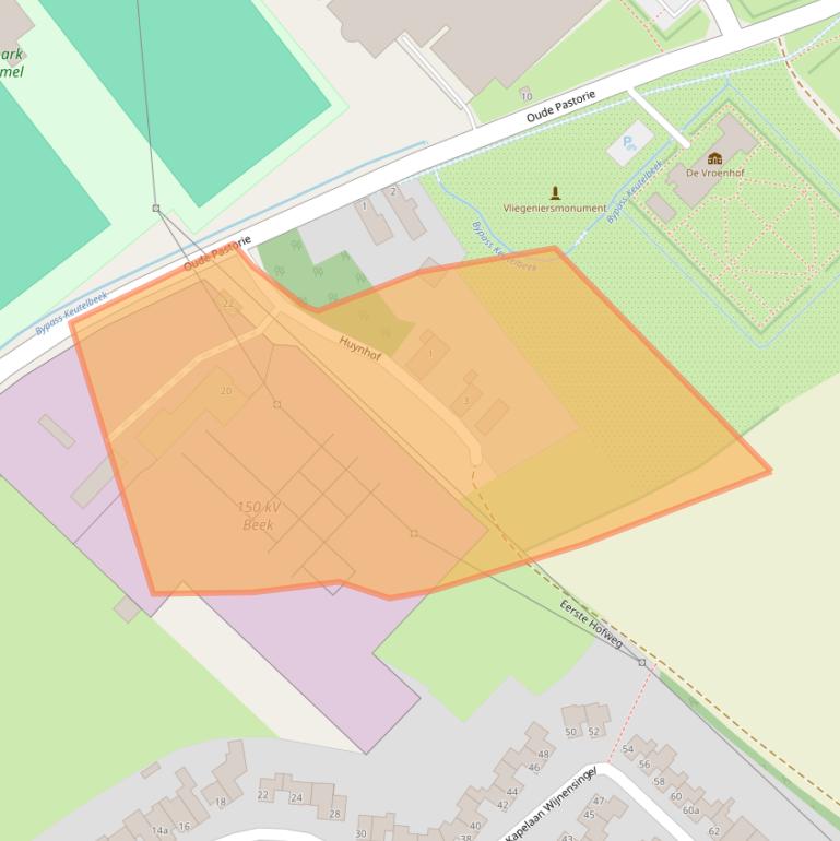 Kaart van postcodegebied 6191HL.