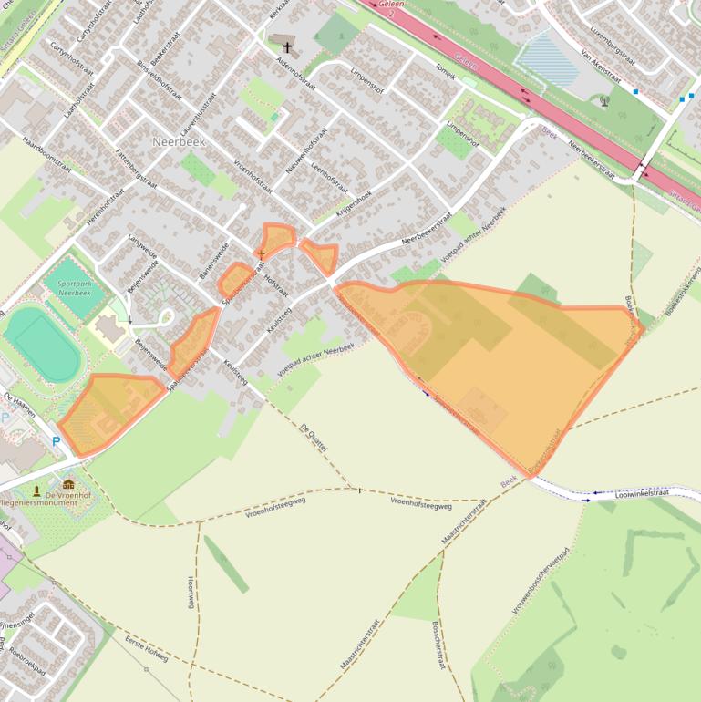 Kaart van postcodegebied 6191HP.