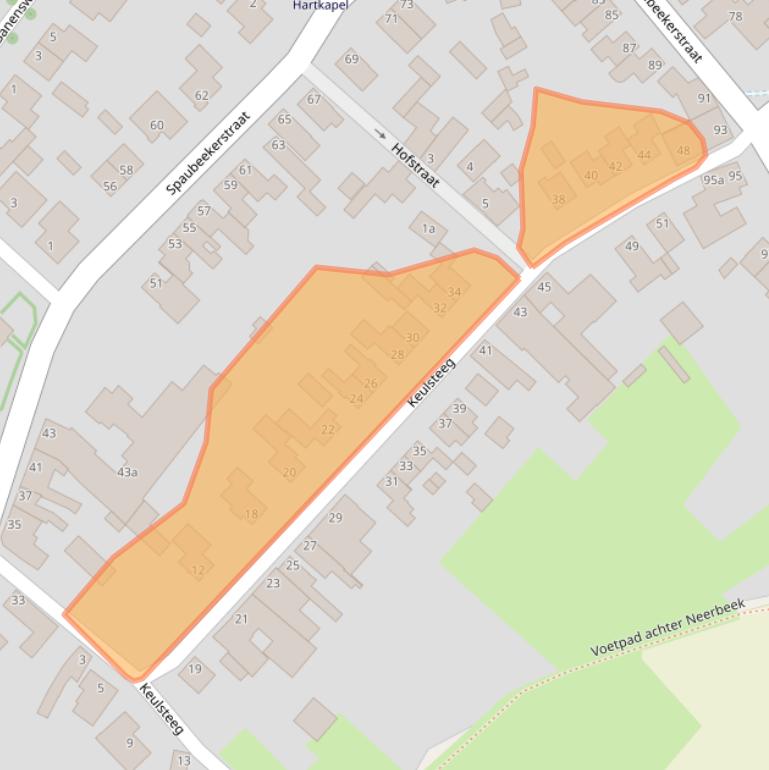 Kaart van postcodegebied 6191HS.