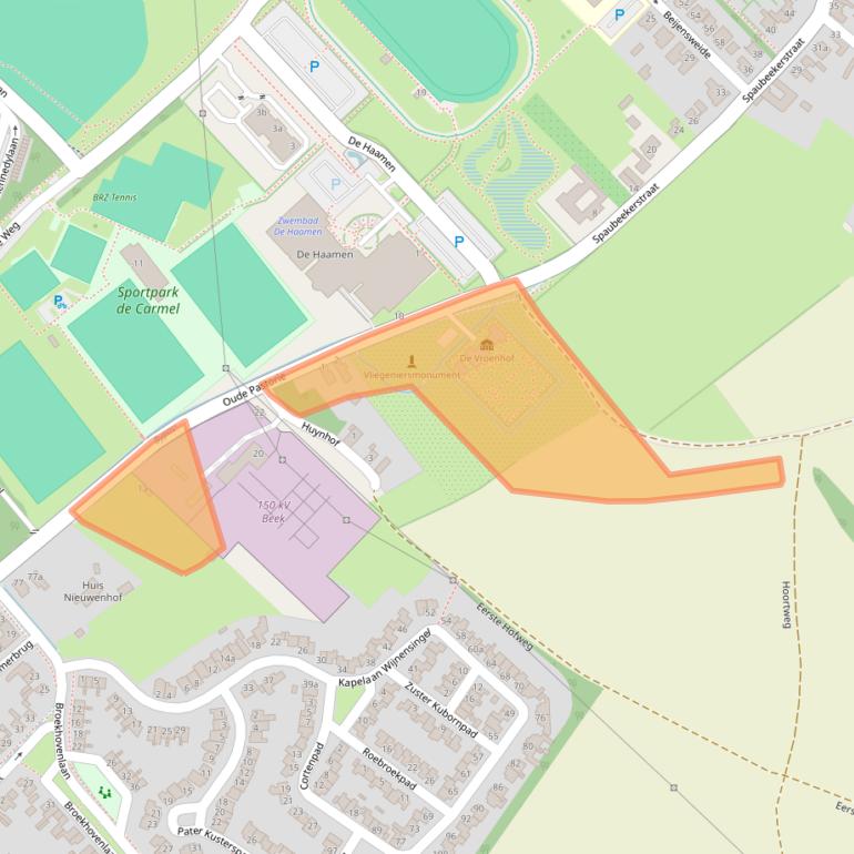 Kaart van postcodegebied 6191HW.