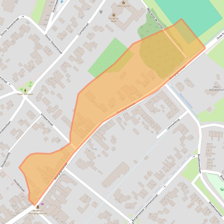 Kaart van postcodegebied 6191HZ.