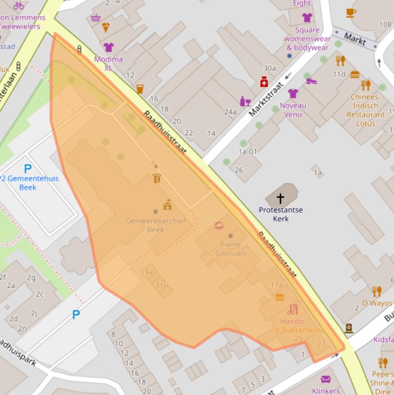 Kaart van postcodegebied 6191KA.