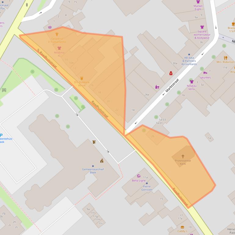 Kaart van postcodegebied 6191KB.