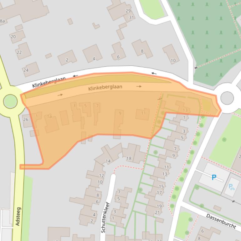 Kaart van postcodegebied 6191KE.