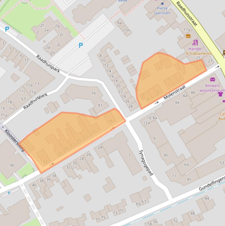 Kaart van postcodegebied 6191KN.