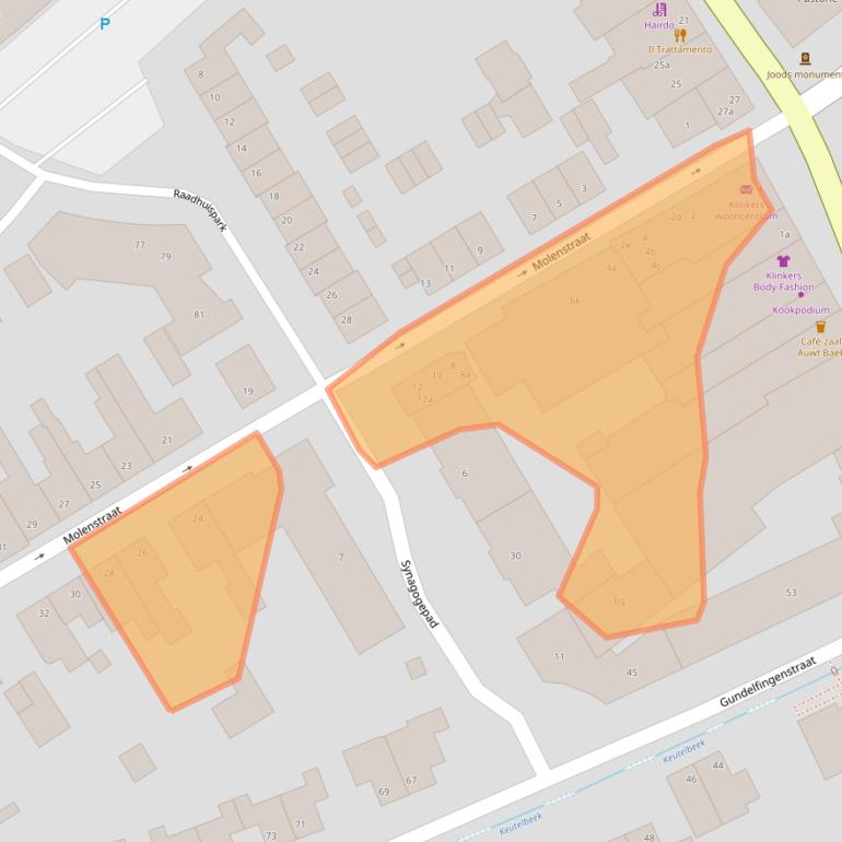 Kaart van postcodegebied 6191KP.