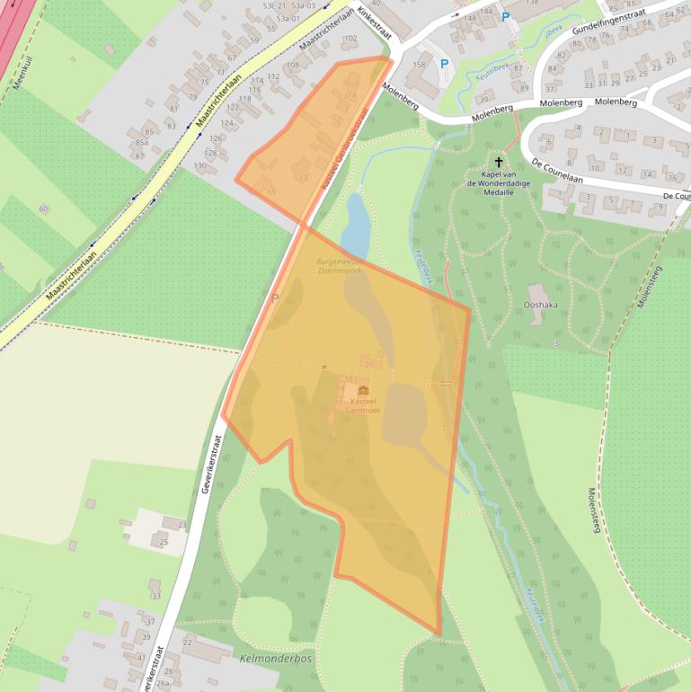 Kaart van postcodegebied 6191KT.