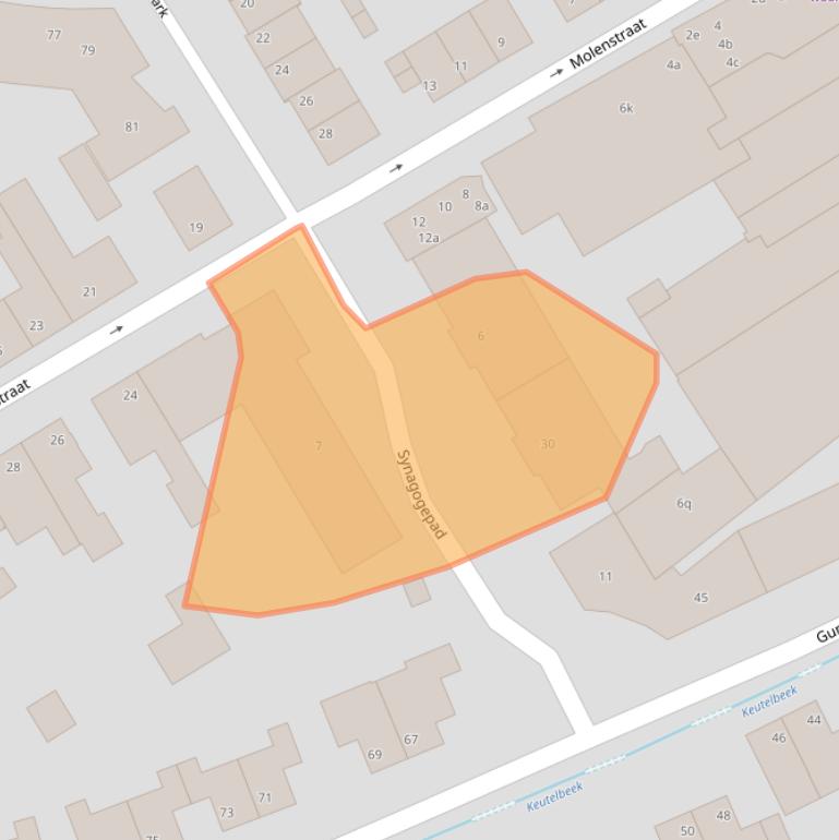 Kaart van postcodegebied 6191KV.