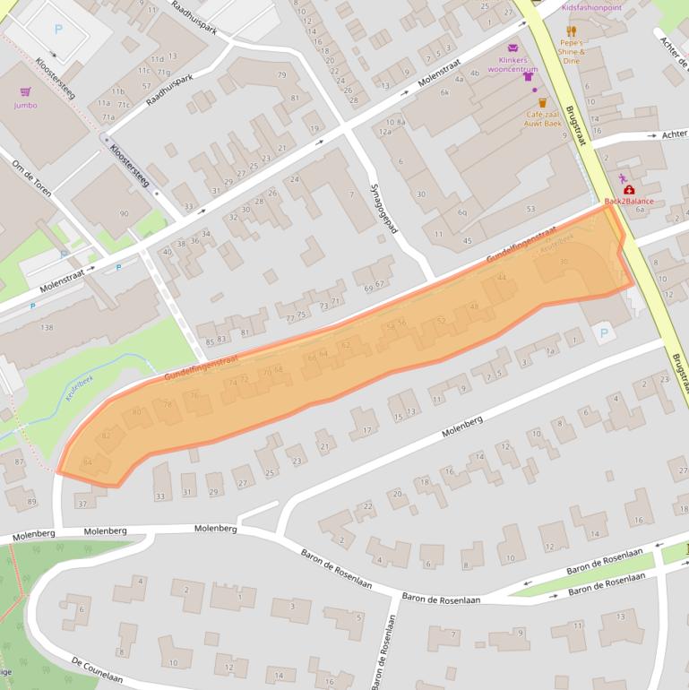 Kaart van postcodegebied 6191KW.