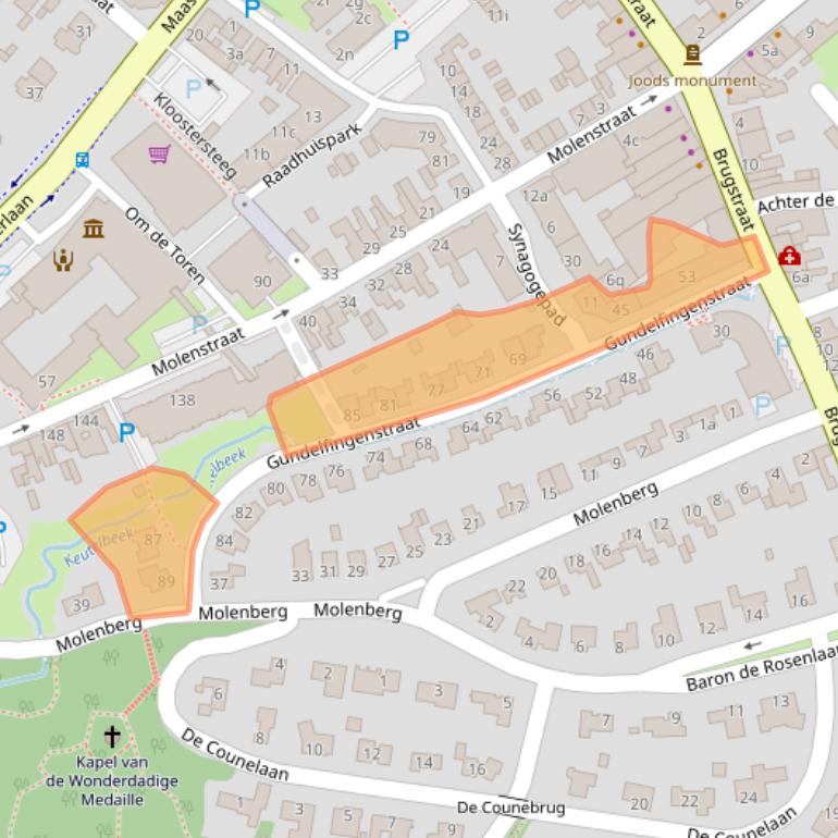 Kaart van postcodegebied 6191KX.