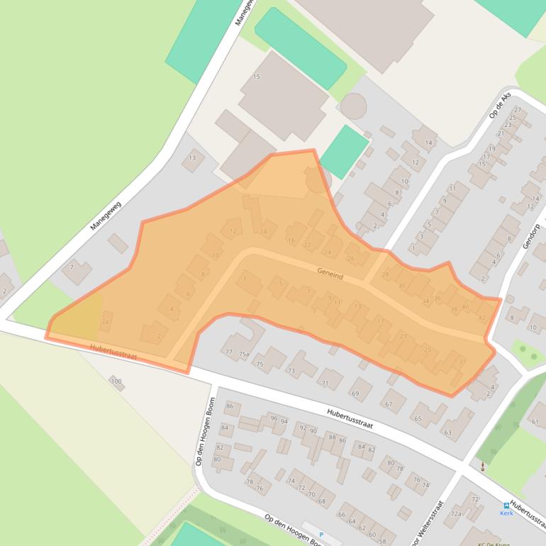 Kaart van postcodegebied 6191NG.