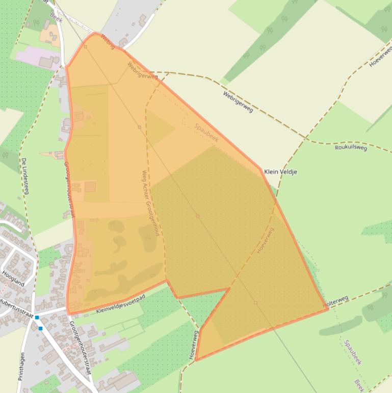 Kaart van postcodegebied 6191NS.