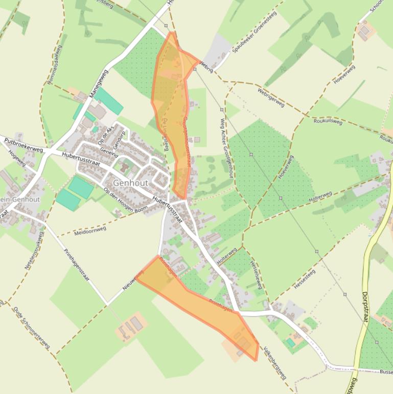 Kaart van postcodegebied 6191NW.