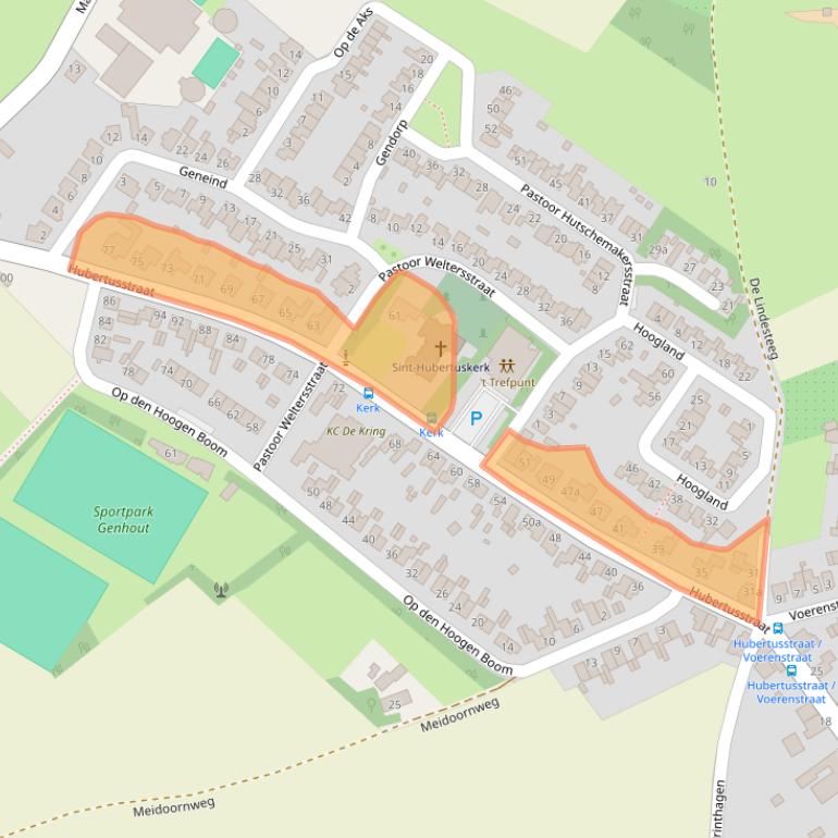 Kaart van postcodegebied 6191PB.