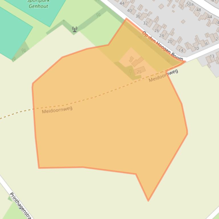 Kaart van postcodegebied 6191PT.