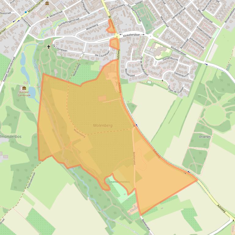 Kaart van postcodegebied 6191PW.