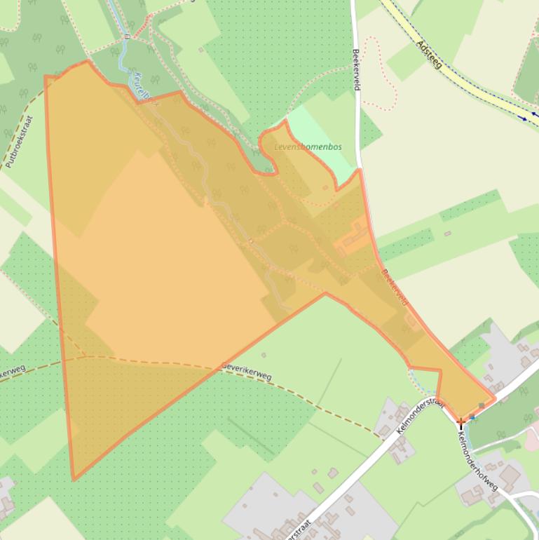 Kaart van postcodegebied 6191RC.