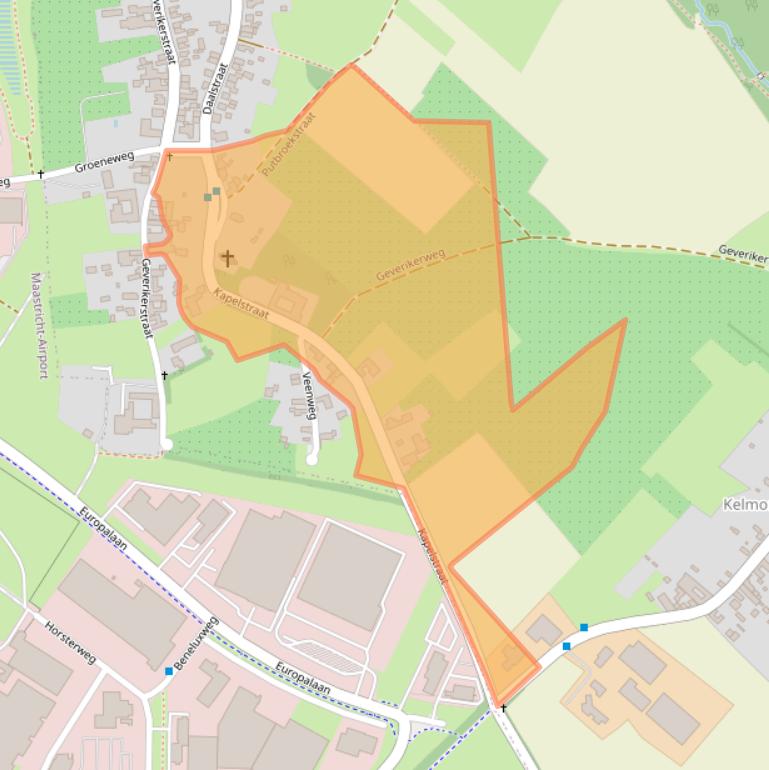 Kaart van postcodegebied 6191RG.