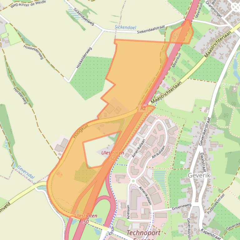 Kaart van postcodegebied 6191RS.